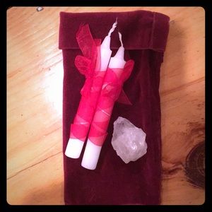Passion candle & rose quartz gift set